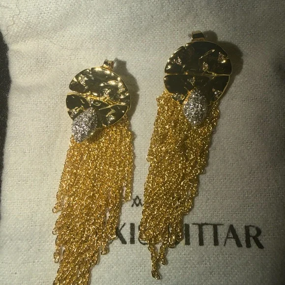 Alexis Bittar Rocky Crystal Tassel Earrings NWT - Picture 5 of 5